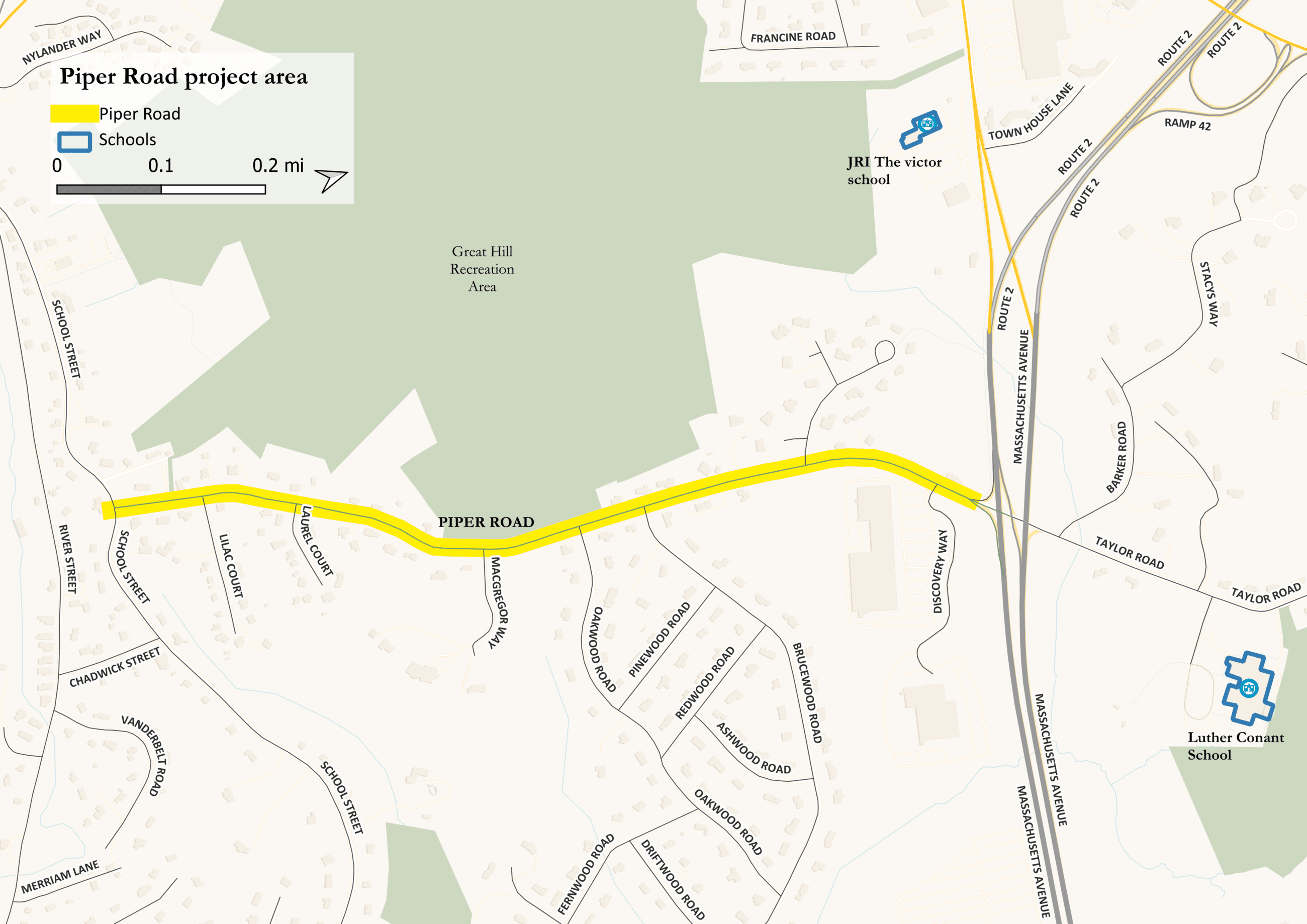 Piper Road project area