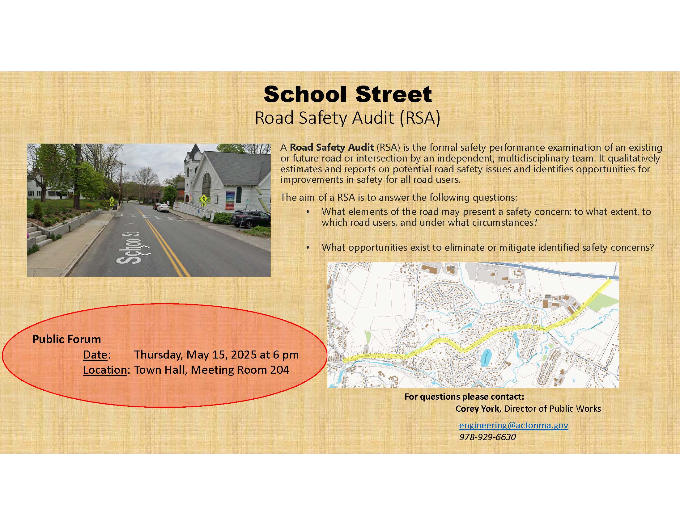 RSA - School Street - FLYER - Public Forum - 2025-05-15